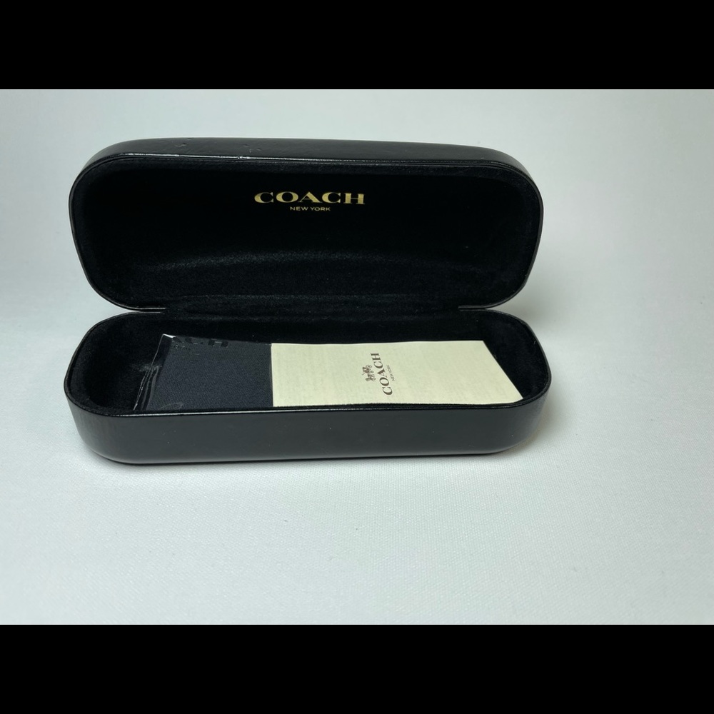 Coach Black Glass Case with new microfiber cleaning pad and insert